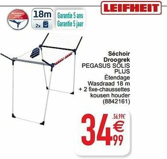 Cora Séchoir droogrek pegasus solis plus aanbieding