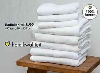 Wibra Badlaken wit aanbieding