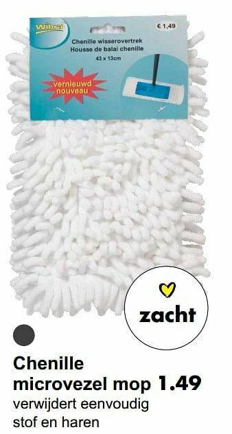 Wibra Chenille microvezel mop aanbieding