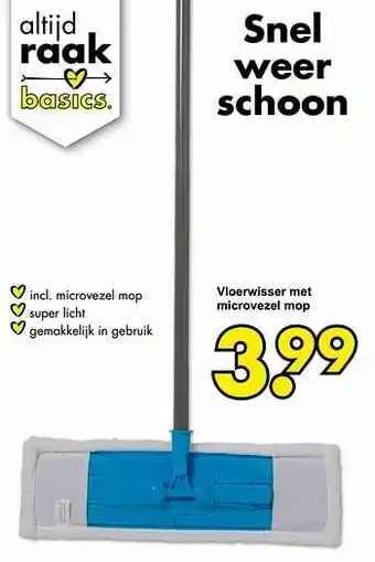Vloerwisser met microvezel mop