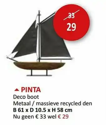 Weba Pinta deco boot aanbieding
