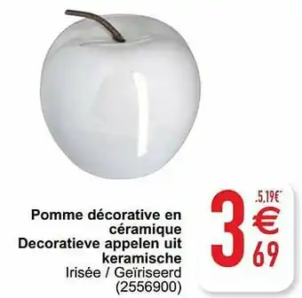 Cora Pomme décorative en céramique decoratieve appelen uit keramische aanbieding