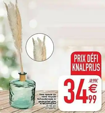 Cora Vase épaule en verre recyclé schoudervaas in gerecycled glas atmosphera aanbieding