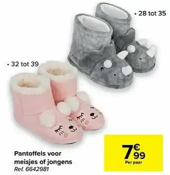 Carrefour Pantoffels voor meisjes of jongens aanbieding