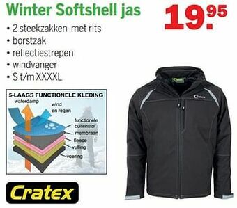 Van Cranenbroek Winter softshell jas aanbieding