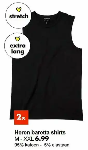Wibra Heren baretta shirts aanbieding