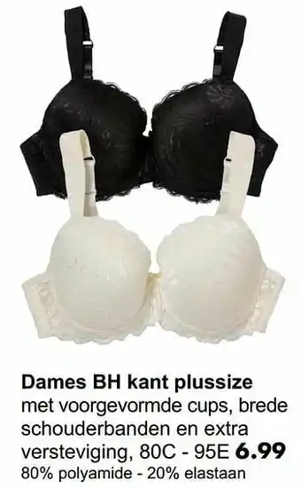 Wibra Dames bh kant plussize aanbieding