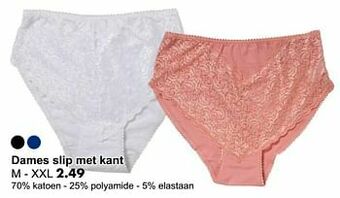 Wibra Dames slip met kant aanbieding