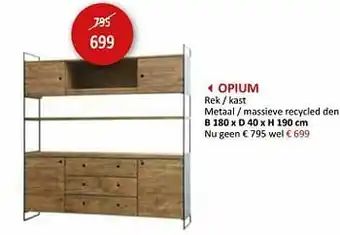 Weba Opium rek - kast aanbieding
