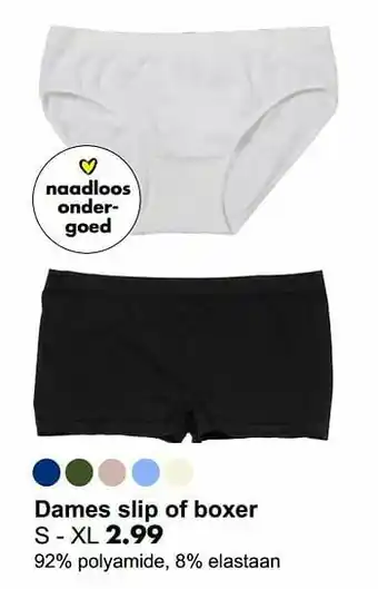 Wibra Dames slip of boxer aanbieding