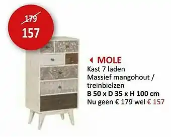 Weba Mole kast 7 laden aanbieding