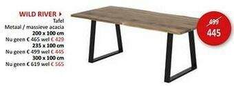 Weba Wild river tafel aanbieding