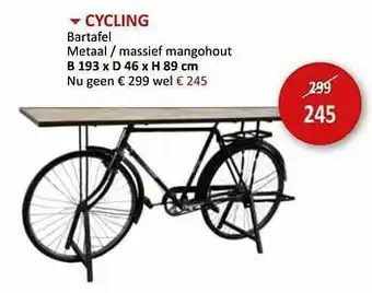 Cycling bartafel