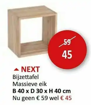 Weba Next bijzettafel aanbieding