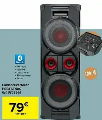 Carrefour Poss luidsprekertoren psbtst400 aanbieding