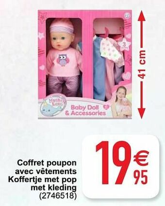 Cora Coffret poupon avec vêtements koffertje met pop met kleding aanbieding