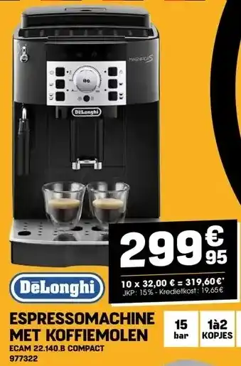 Electro Depot ESPRESSOMACHINE MET KOFFIEMOLEN aanbieding