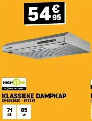 Electro Depot KLASSIEKE DAMPKAP aanbieding