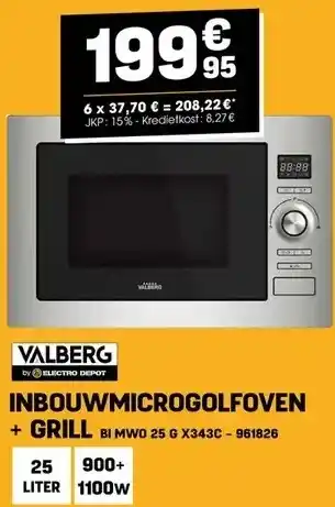 Electro Depot INBOUWMICROGOLFOVEN + GRILL aanbieding