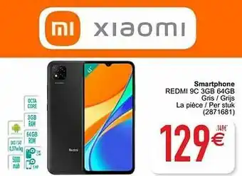 Cora Xiaomi smartphone redmi 9c 3gb 64gb aanbieding