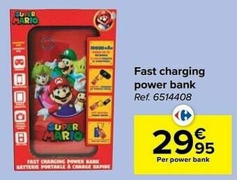 Carrefour Fast charging power bank aanbieding