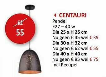 Weba Centauri pendel aanbieding