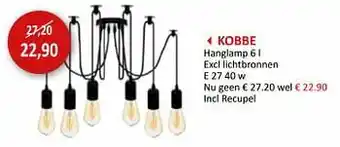 Weba Kobbe hanglamp aanbieding