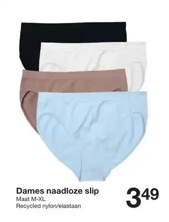 Zeeman Dames naadloze slip aanbieding