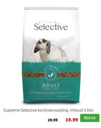 Intratuin Supreme Selective konijnenvoeding aanbieding