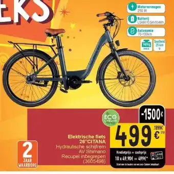 Cora Elektrische fi ets 26” CITANA aanbieding