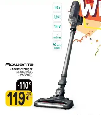 Cora Steelstofzuiger RH6821WO aanbieding
