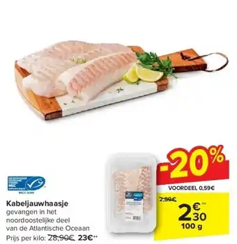 Carrefour Kabeljauwhaasje aanbieding