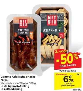 Carrefour Gamma Aziatische snacks Nitsiu aanbieding