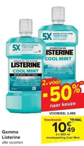 Carrefour Gamma Listerine aanbieding