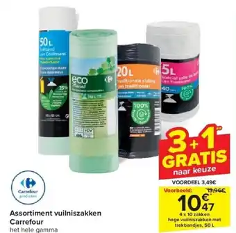 Carrefour Assortiment vuilniszakken Carrefour aanbieding