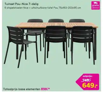Leen Bakker Tuinset Pau-Nice 7-delig aanbieding