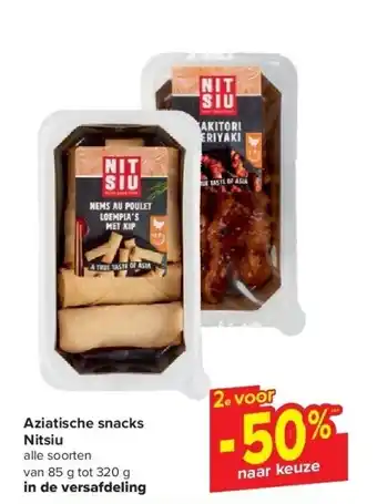 Carrefour Aziatische snacks Nitsiu aanbieding