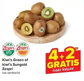 Carrefour Kiwi’s Green of kiwi’s Sungold Zespri aanbieding