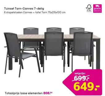 Leen Bakker Tuinset Tarn-Cannes 7-delig aanbieding
