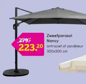 Leen Bakker Zweefparasol Nancy aanbieding