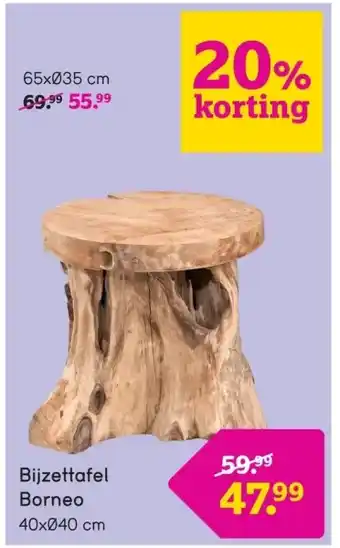 Leen Bakker Bijzettafel Borneo aanbieding