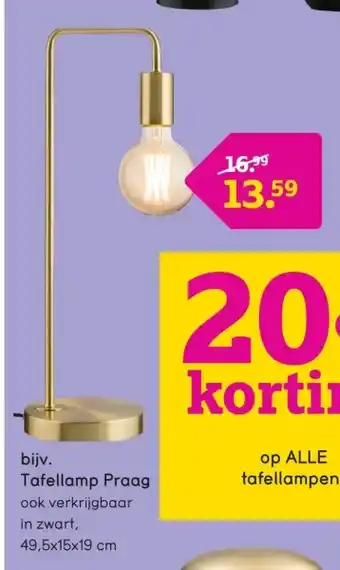Leen Bakker Tafellamp Praag aanbieding