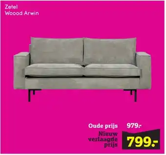 Leen Bakker Zetel Woood Arwin aanbieding