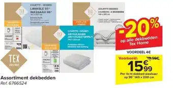 Carrefour Assortiment dekbedden aanbieding