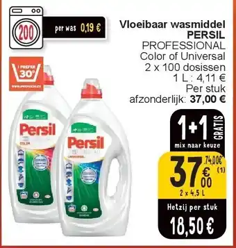 Cora Vloeibaar wasmiddel PERSIL aanbieding