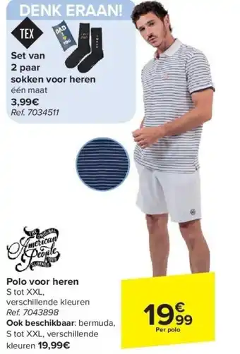 Carrefour Polo voor heren aanbieding
