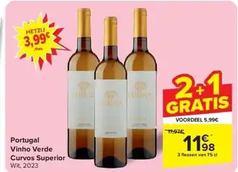 Carrefour Portugal Vinho Verde Curvos Superior aanbieding