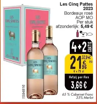 Cora Les Cinq Pattes 2023 aanbieding