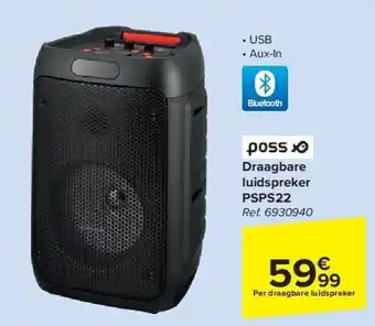 Carrefour Draagbare luidspreker PSPS22 aanbieding