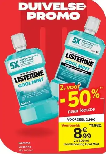 Carrefour Gamma Listerine aanbieding
